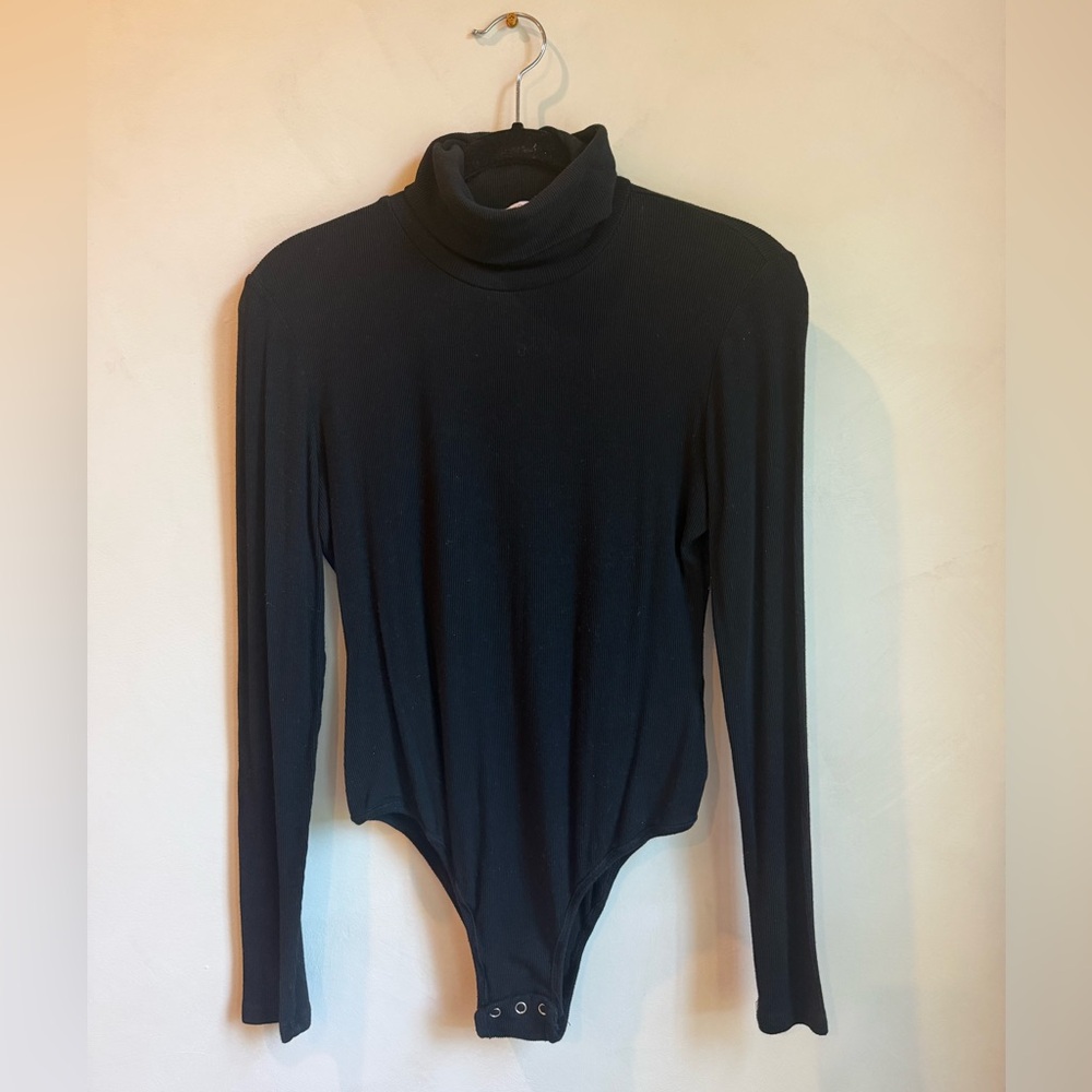 Ribbed Turtleneck Bodysuit
